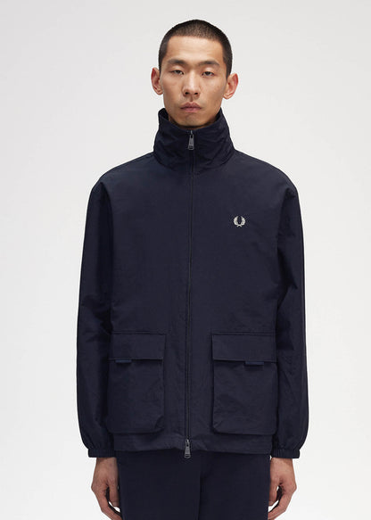 Fred Perry Jassen  Patch pocket zip through jacket - navy 