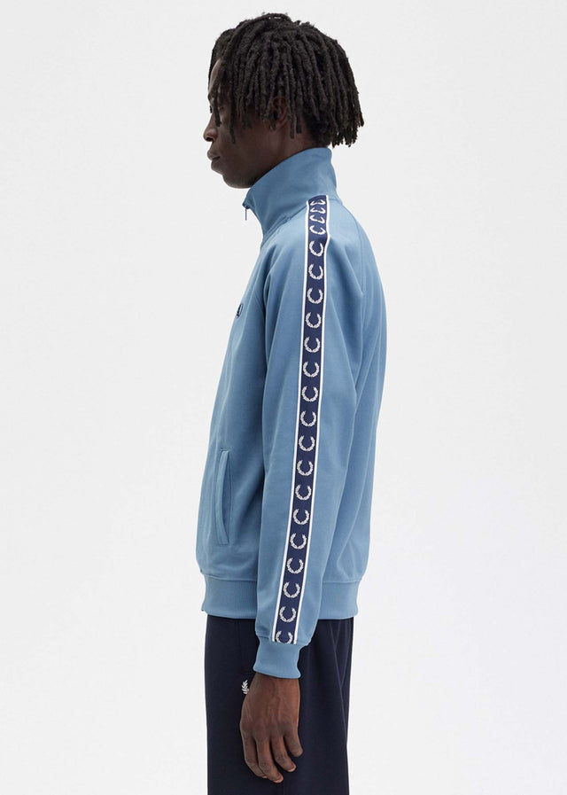 Fred Perry Cardigans  Contrast tape track jacket - ash blue navy 