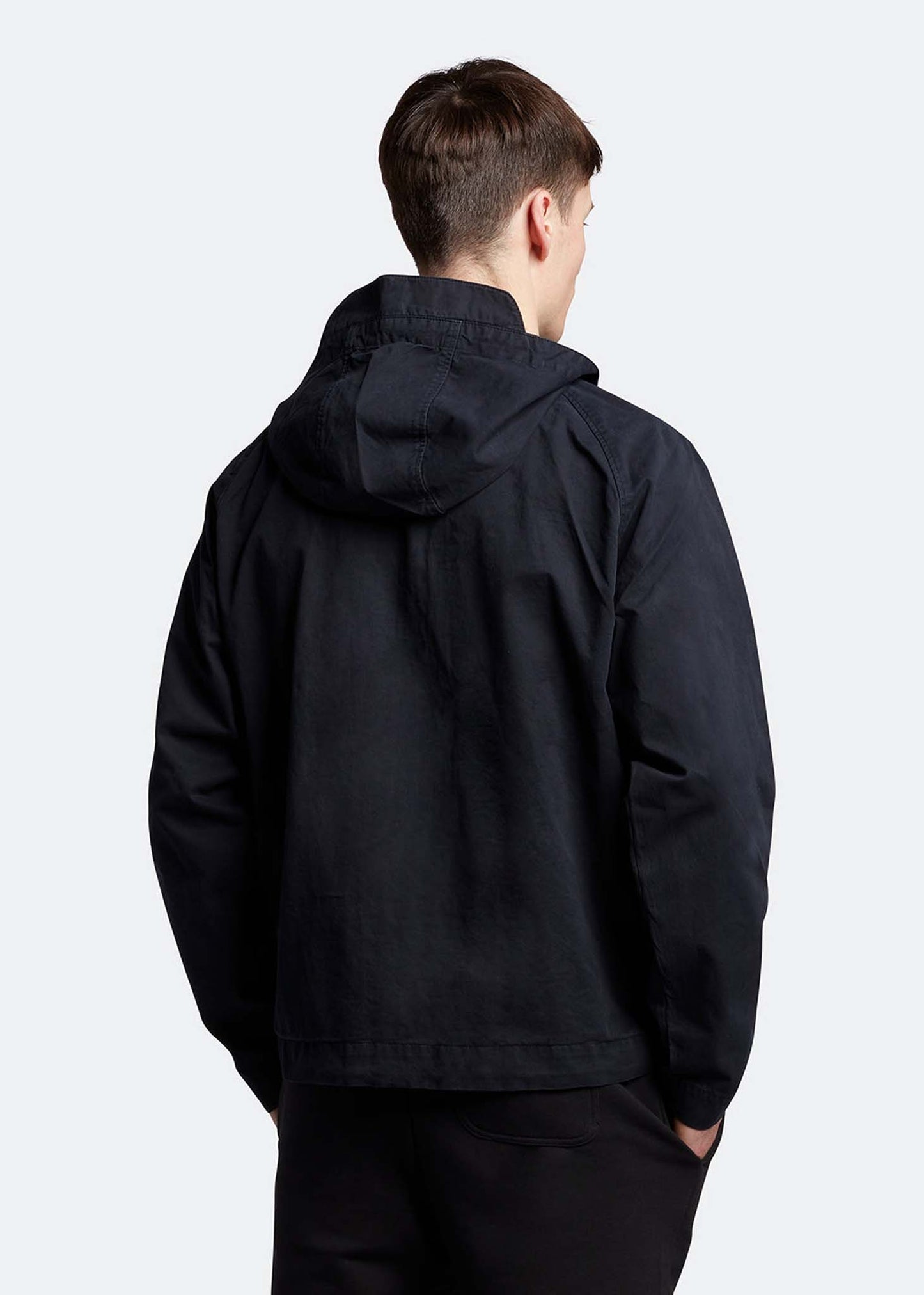 Garment dyed zip through jacket - dark navy
