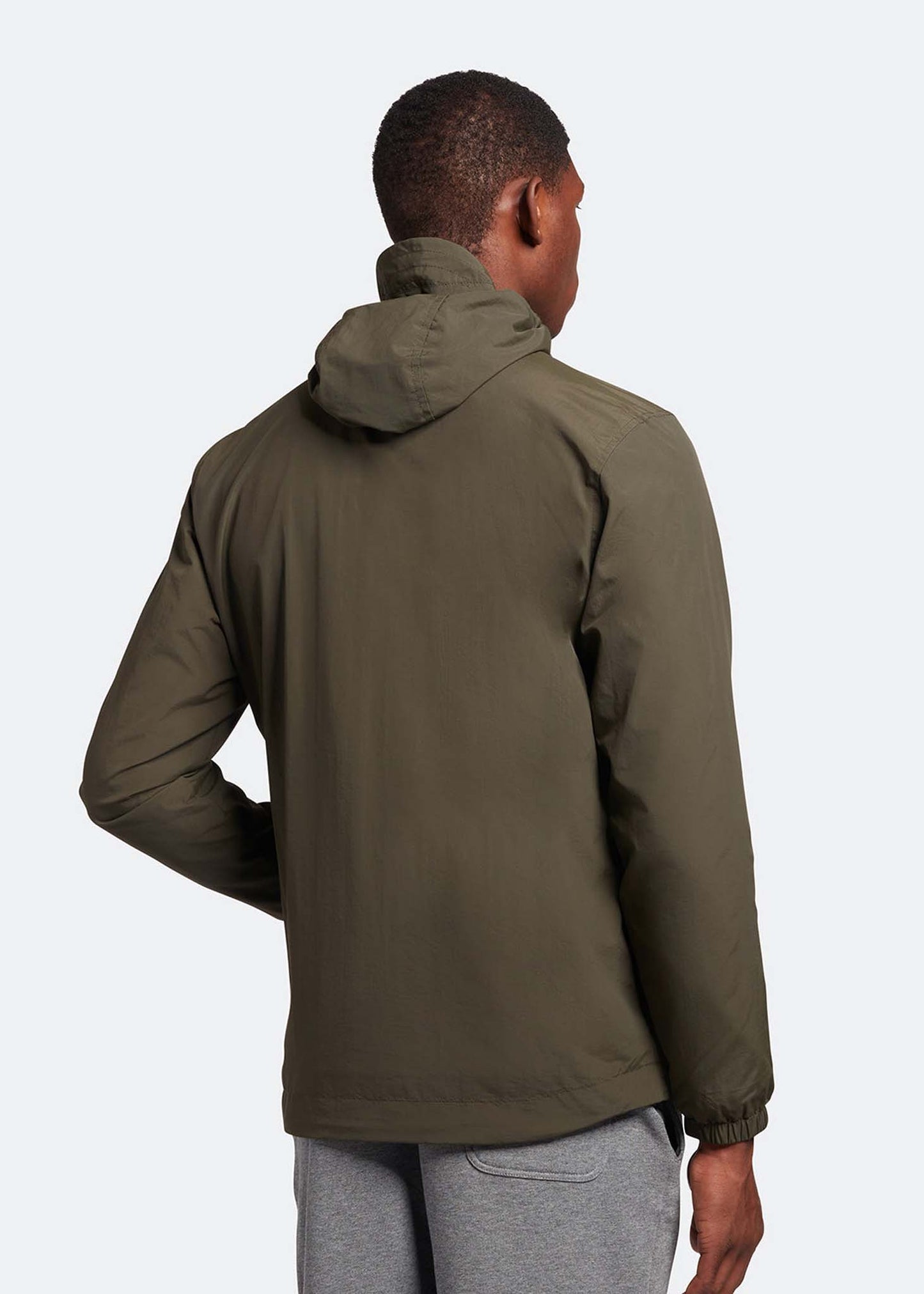 Zip through hooded jacket - olive