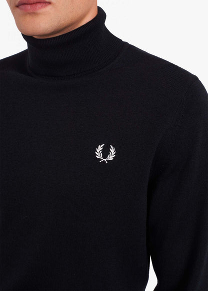 Fred Perry Truien  Roll neck jumper - black 