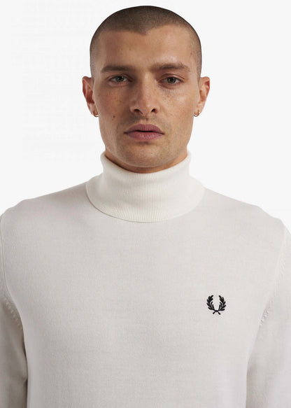 Fred Perry Truien  Roll neck jumper - snow white 