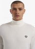 Fred Perry Truien  Roll neck jumper - snow white 