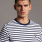 Lyle and Scott breton stripe t-shirt navy white