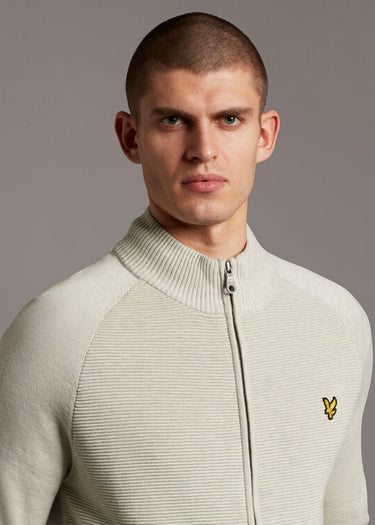 Lyle & Scott Vesten  Knitted zip through - light grey marl 