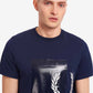 Tonal graphic t-shirt - carbon blue