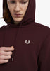 Fred Perry Hoodies  Tipped hooded sweatshirt - oxblood 