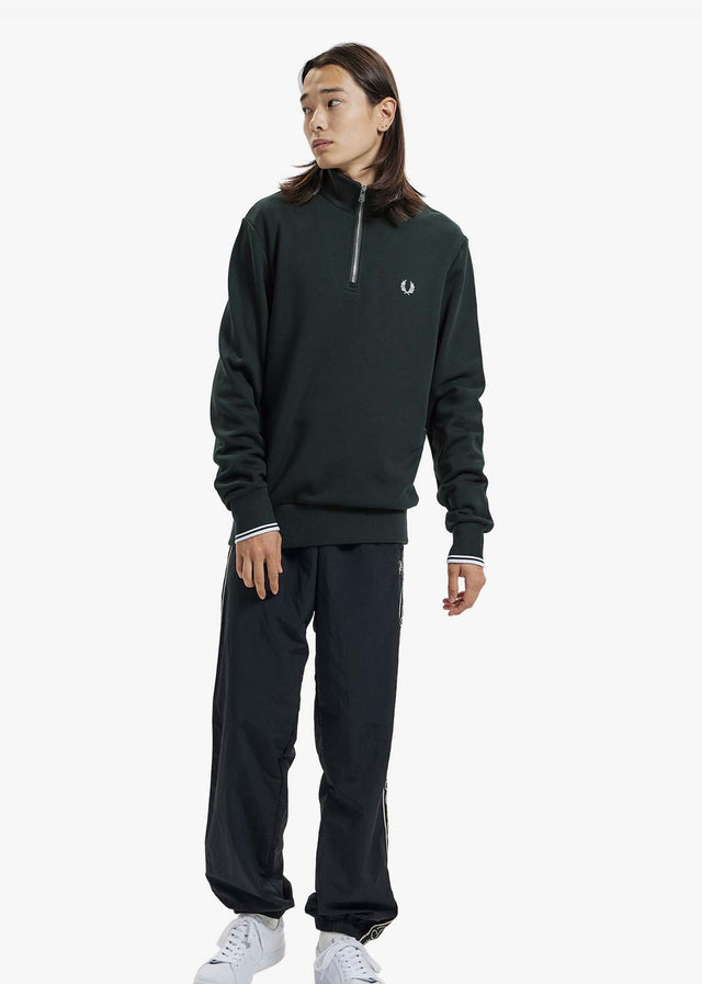 Fred Perry Sweaters  Half zip sweatshirt - night green 