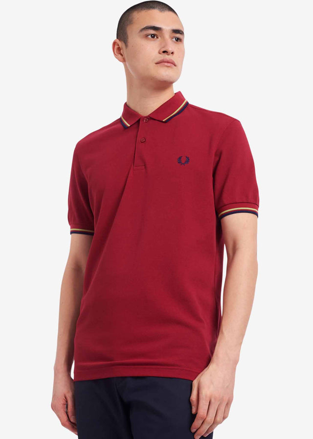 Fred Perry Polos  Twin tipped fred perry shirt - claret french navy 