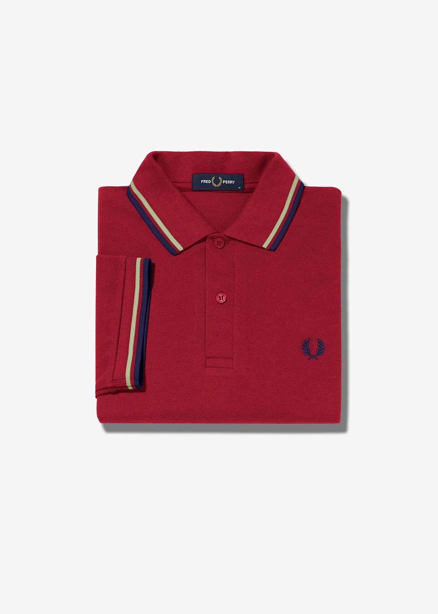 Twin tipped fred perry shirt - claret french navy