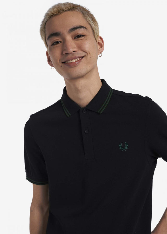 Fred Perry Polos  Twin tipped fred perry shirt - black ivy 