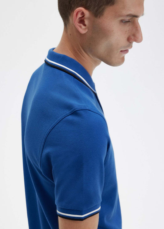 fred perry polo shaded cobalt
