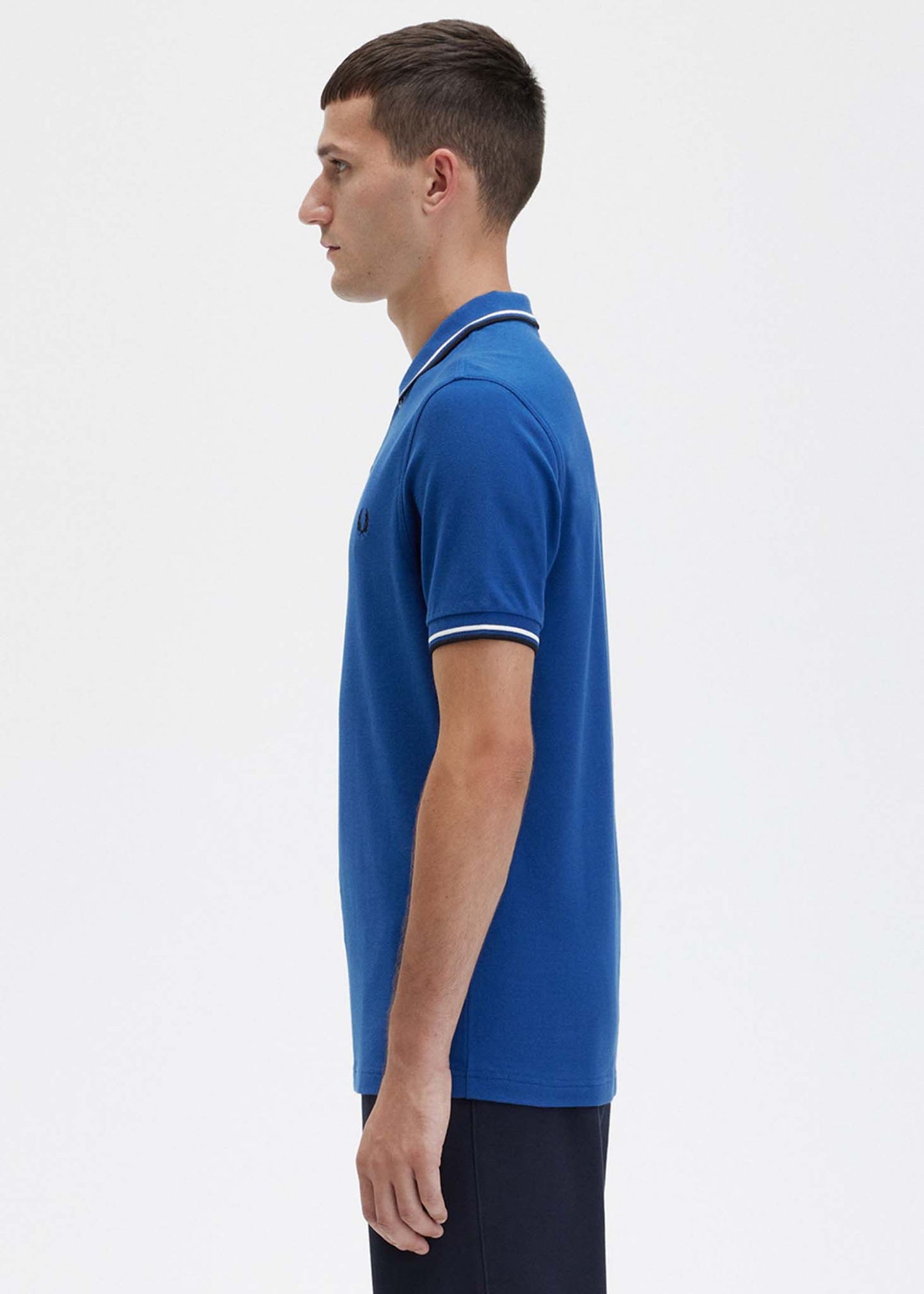 fred perry polo shaded cobalt