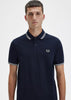 Fred Perry Polo's  Twin tipped fred perry shirt - navy snow white seagrass 