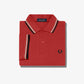 Twin tipped fred perry shirt - washed red snow white black