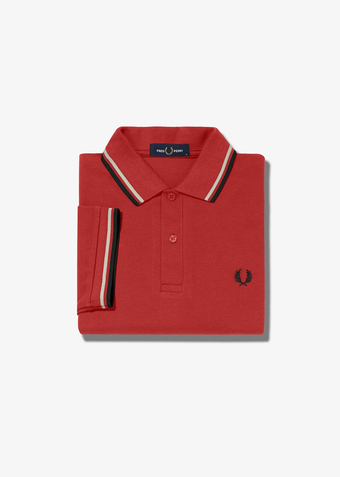 Twin tipped fred perry shirt - washed red snow white black