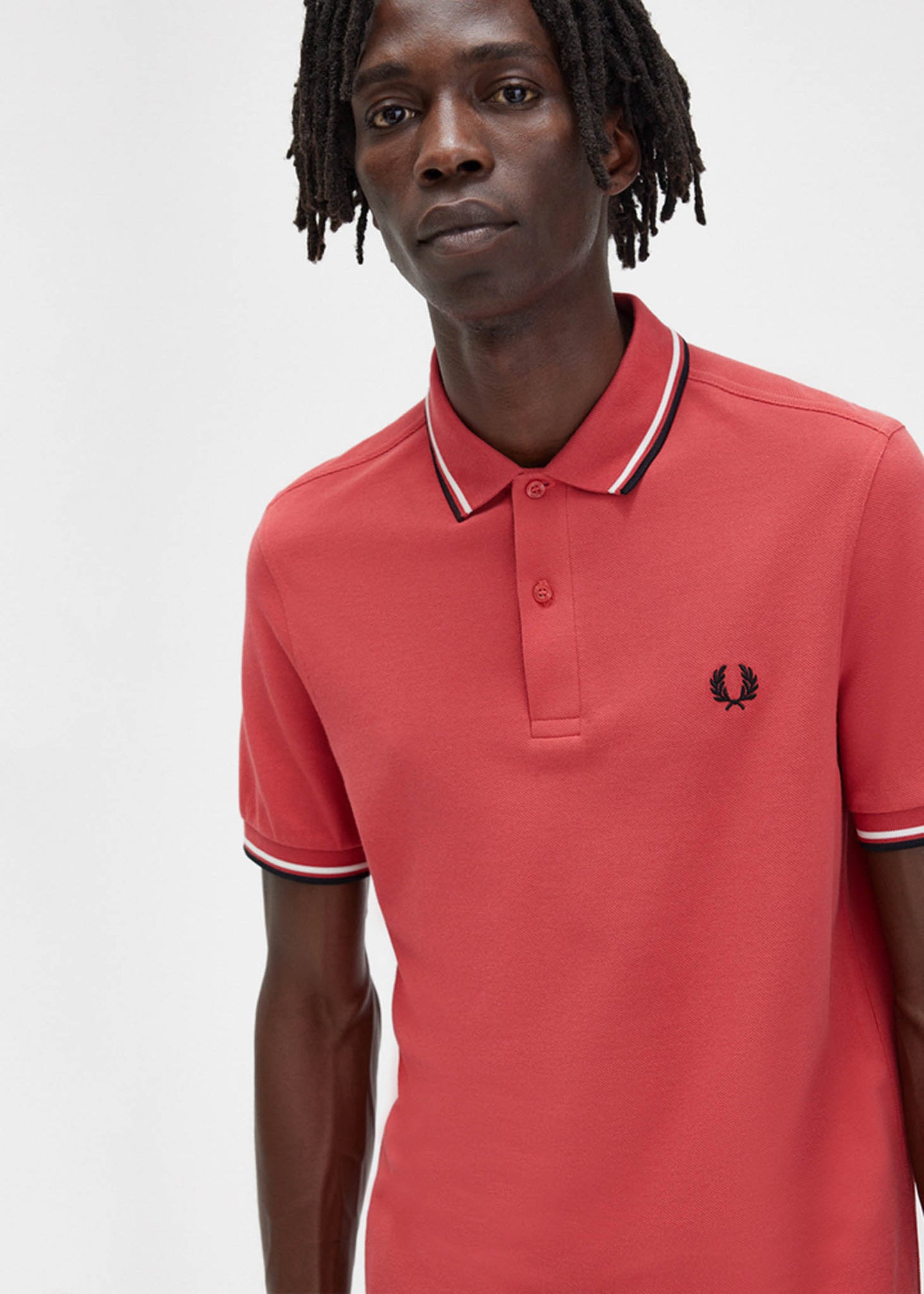 Fred Perry Polo's  Twin tipped fred perry shirt - washed red snow white black 