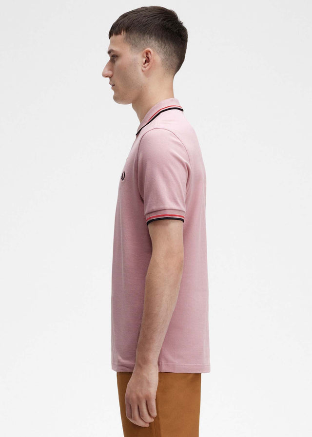 Fred Perry Polos  Twin tipped fred perry shirt - chalky pink washed red black 
