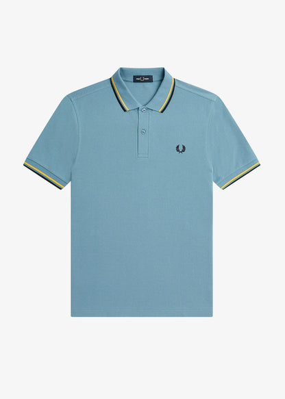 Fred Perry Polo's  Twin tipped fred perry shirt - ash blue golden hour navy 