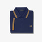 Twin tipped fred perry shirt - french navy golden hour