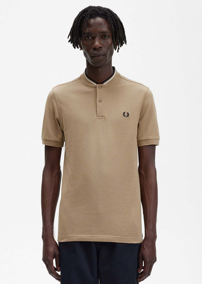 Fred Perry Polo's  Bomber collar polo shirt - warm stone 