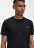 Fred Perry T-shirts  Contrast tape ringer t-shirt - black black 