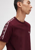 Fred Perry T-shirts  Contrast tape ringer t-shirt - oxblood 