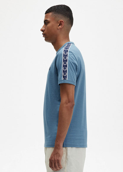 Fred Perry T-shirts  Contrast tape ringer t-shirt - ash blue navy 