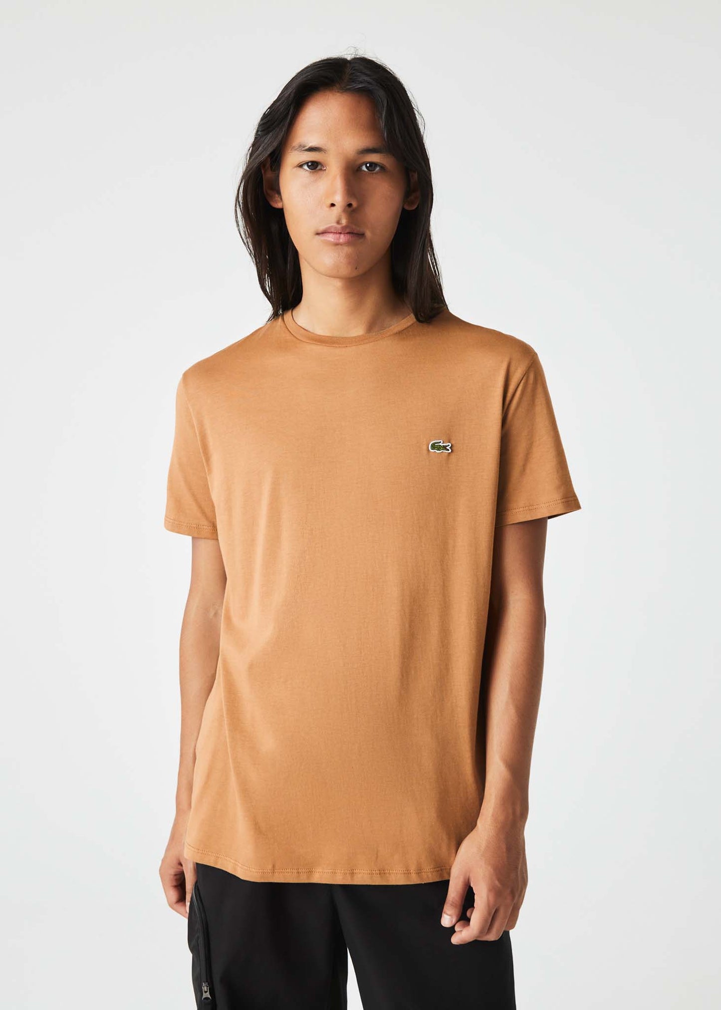 Lacoste t-shirt leafy brown