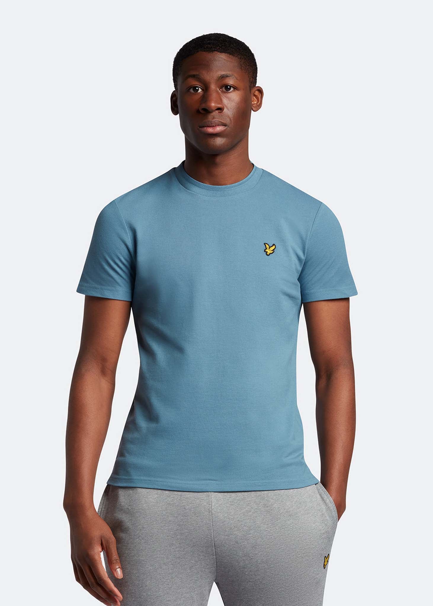 Lyle & Scott T-shirts  Crest tipped t-shirt - skipton blue 