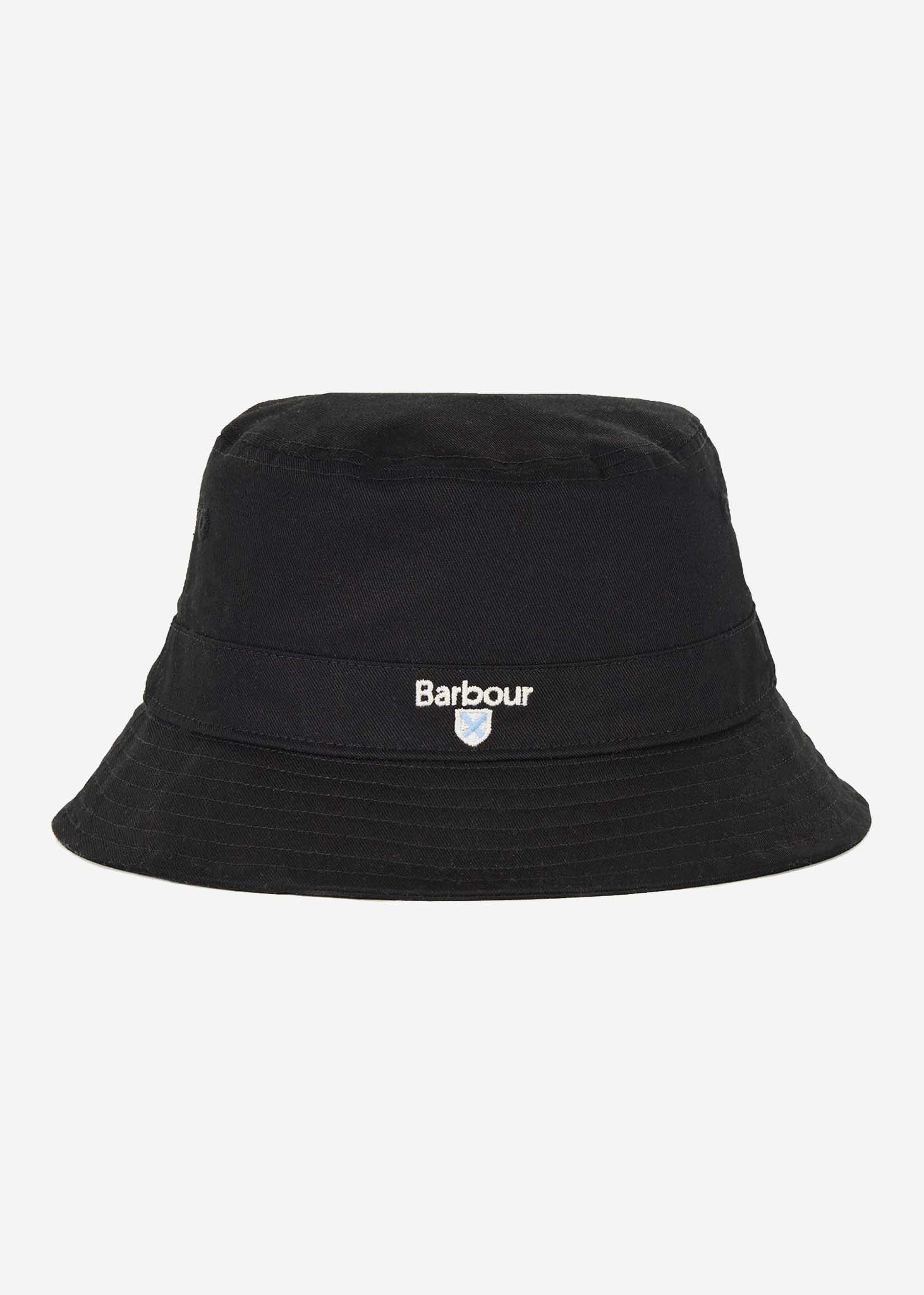barbour bucket hat black