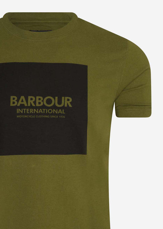 barbour international t-shirt vintage green