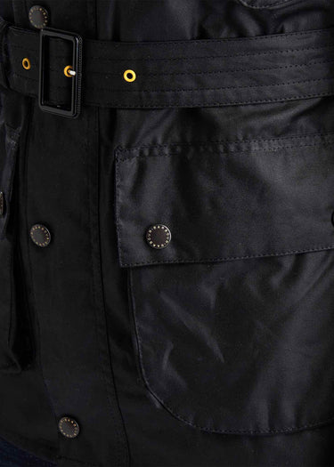 Barbour International Jassen  Slim international wax jacket - black 