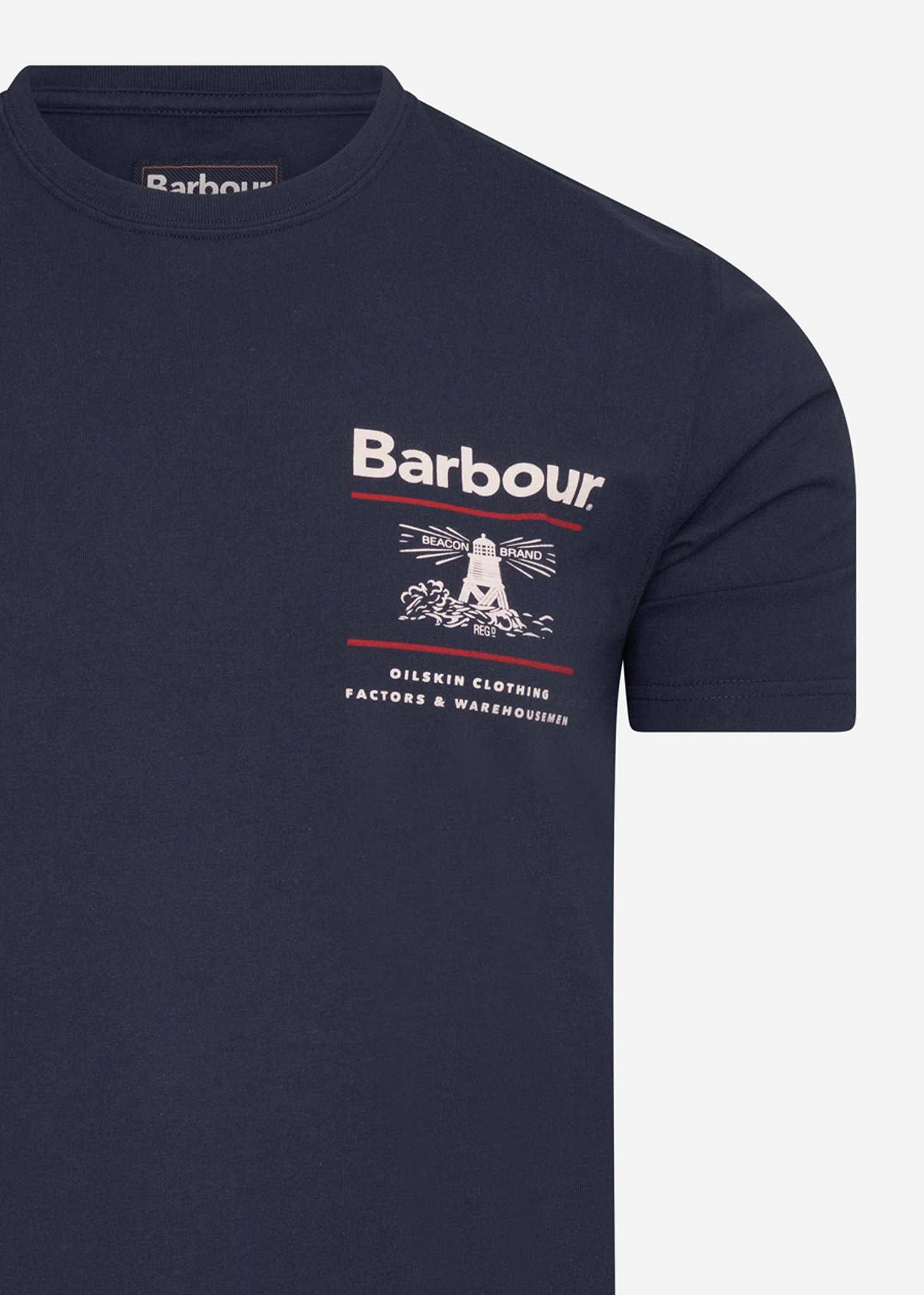 barbour t-shirt navy 