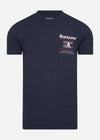 Barbour T-shirts  Reed tee - navy 