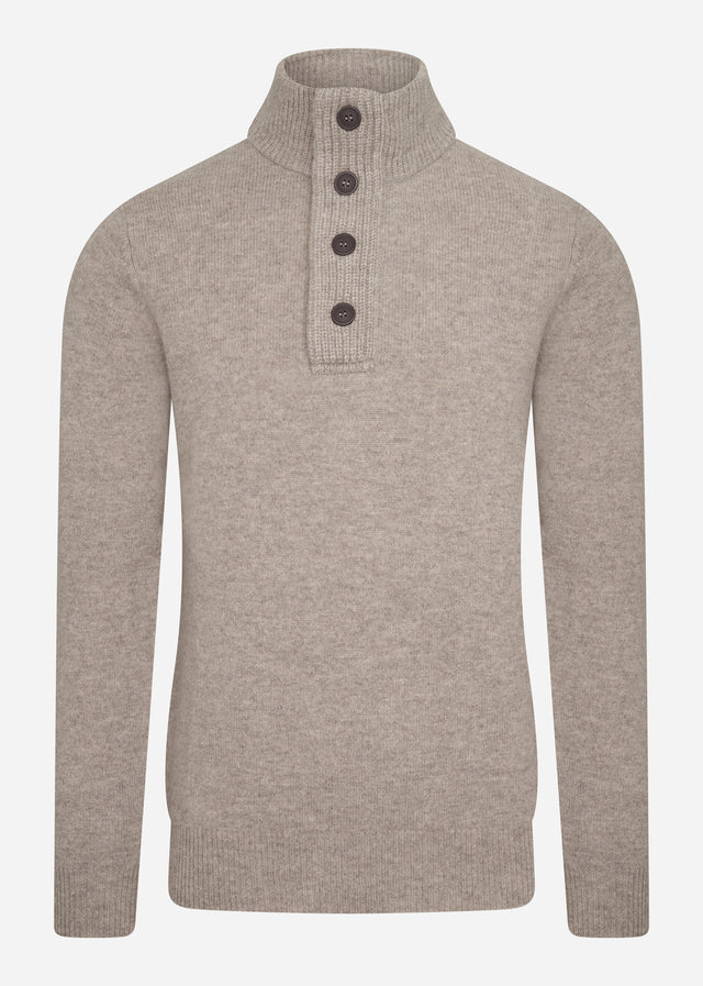 Barbour Sweaters  Patch half zip - stone 