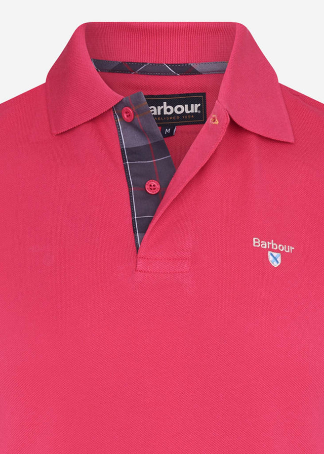 Barbour Polos  Tartan pique polo - fuschia 