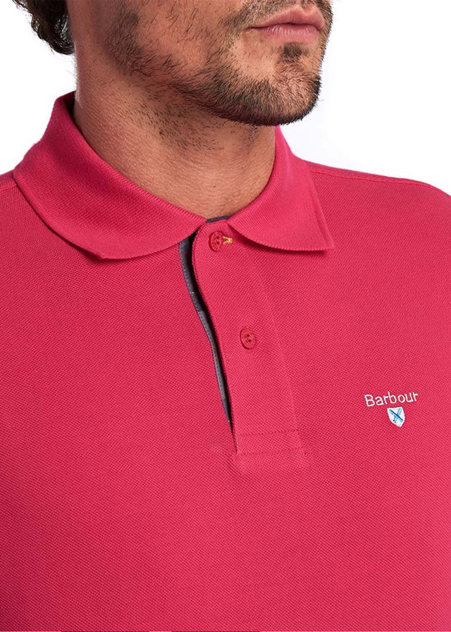 Barbour Polos  Tartan pique polo - fuschia 