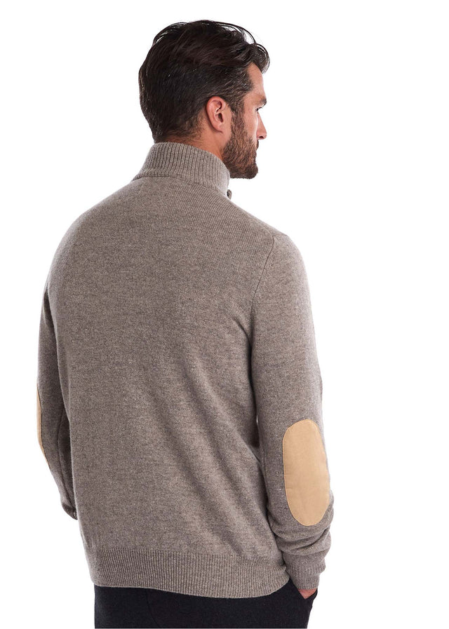 Barbour Sweaters  Patch half zip - stone 