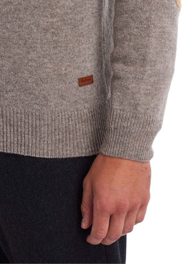 Barbour Sweaters  Patch half zip - stone 