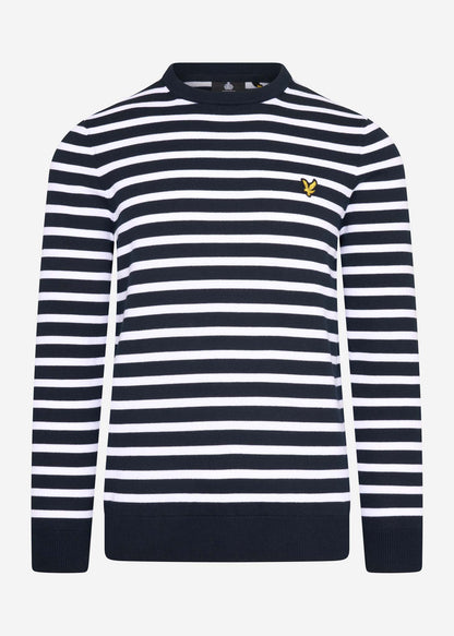 Lyle & Scott Truien  Breton stripe jumper - dark navy 