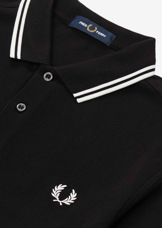 Fred Perry Long Sleeve Polos  Ls twin tipped polo shirt - black 