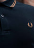 Fred Perry Polo's  Twin tipped fred perry shirt - navy dark caramel 