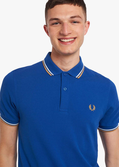 Fred Perry Polo's  Twin tipped fred perry shirt - mid blue 