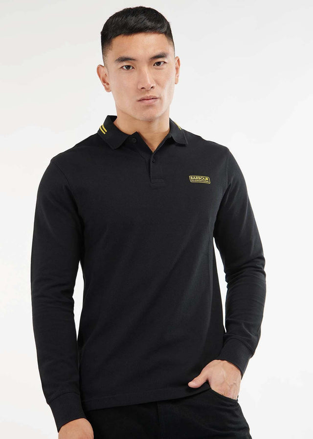 Barbour International Long Sleeve Polos  Legacy tipped ls polo - black 