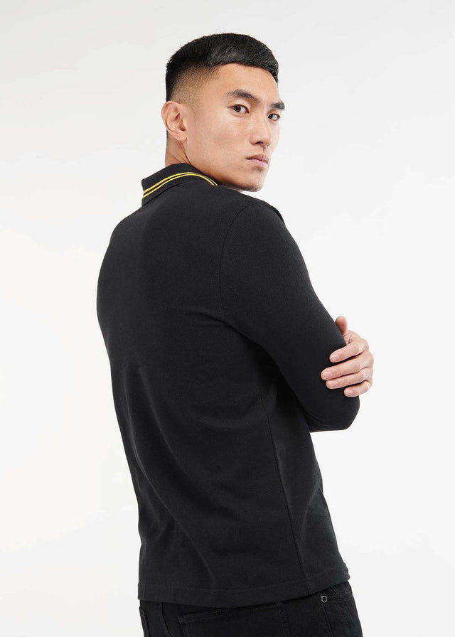 Barbour International Long Sleeve Polos  Legacy tipped ls polo - black 