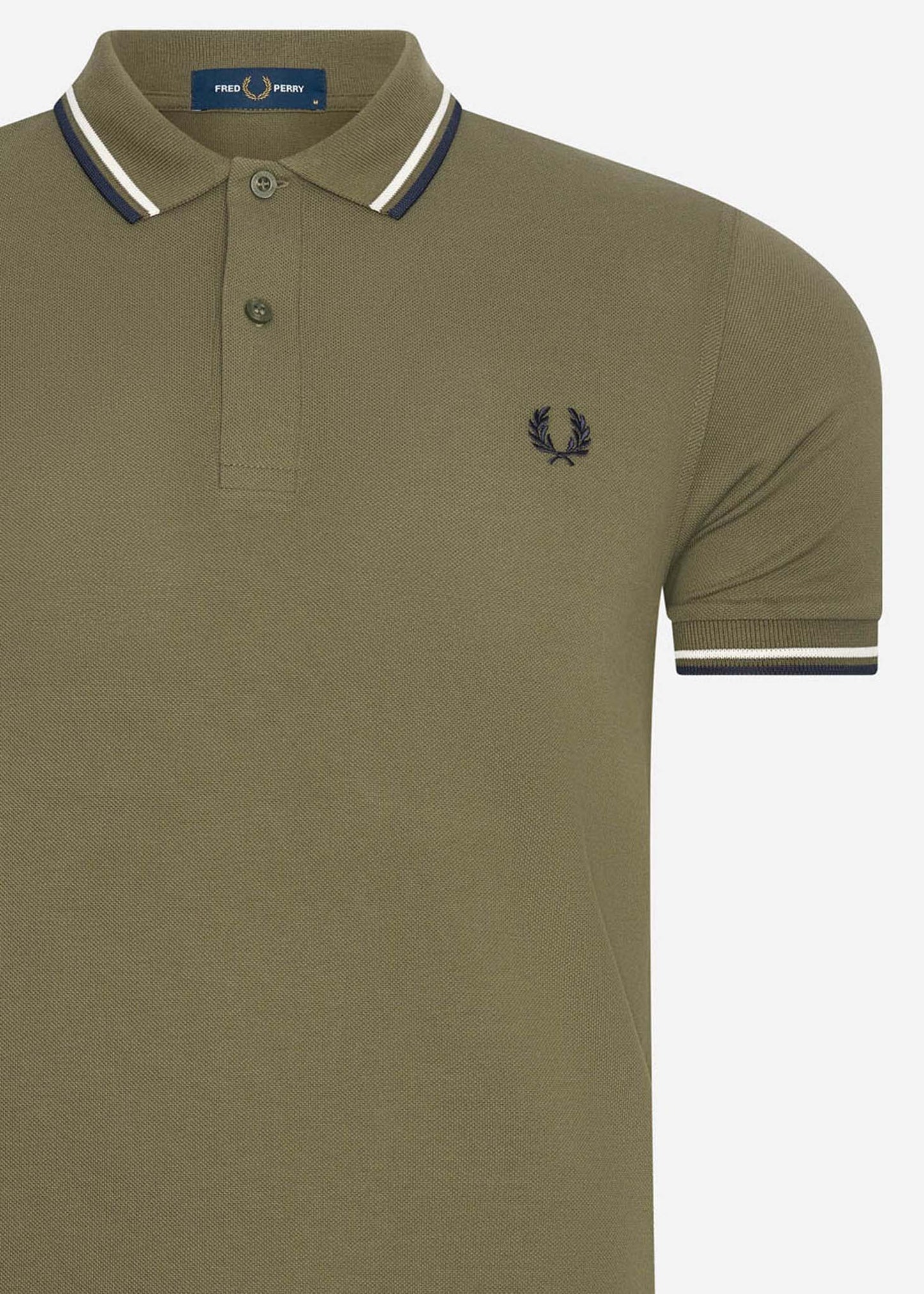 Twin tipped fred perry shirt - military green