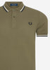 Fred Perry Polo's  Twin tipped fred perry shirt - military green 