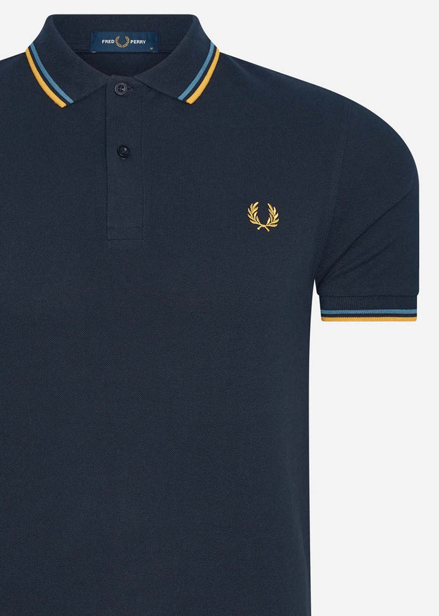 Fred Perry Polos  Twin tipped fred perry shirt - navy ash blue gold 