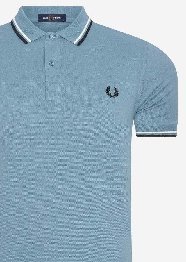 Fred Perry Polos  Twin tipped fred perry shirt - ash blue snow black 